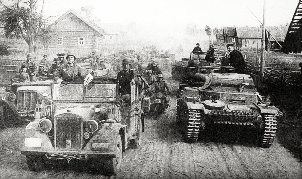 Detail of German military convoy in occupied Russia by Anonymous