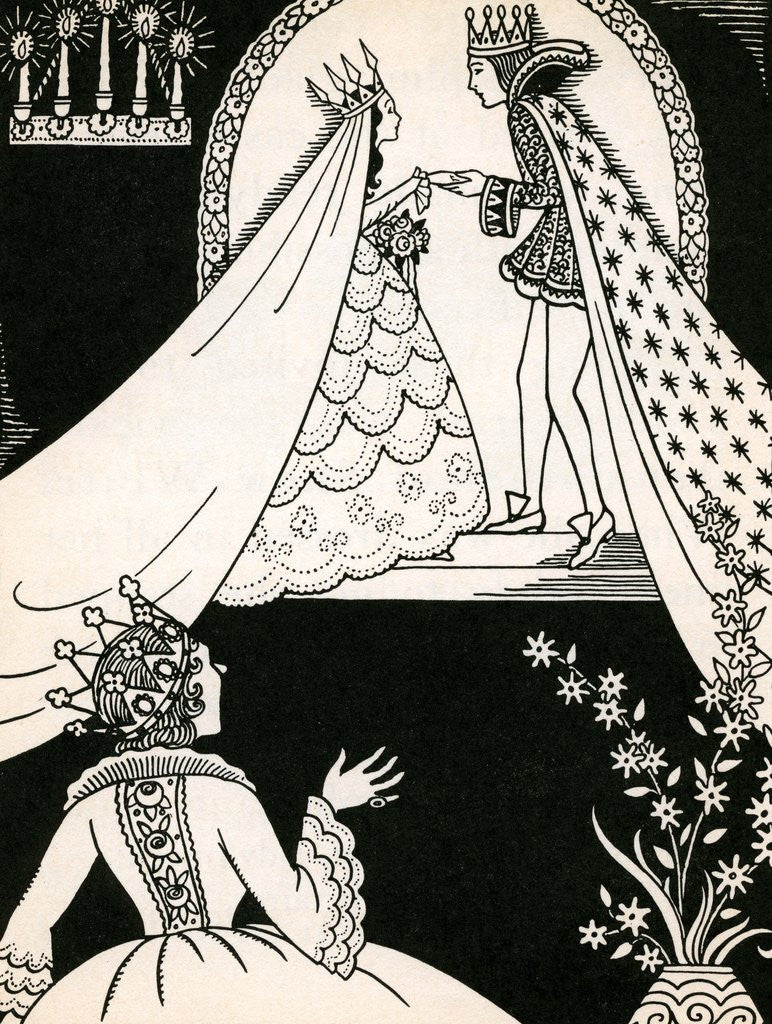 Detail of Snow White marrying the prince by Anonymous