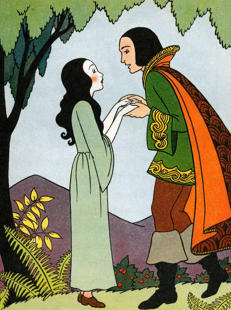 Detail of Snow White and the Prince by Anonymous