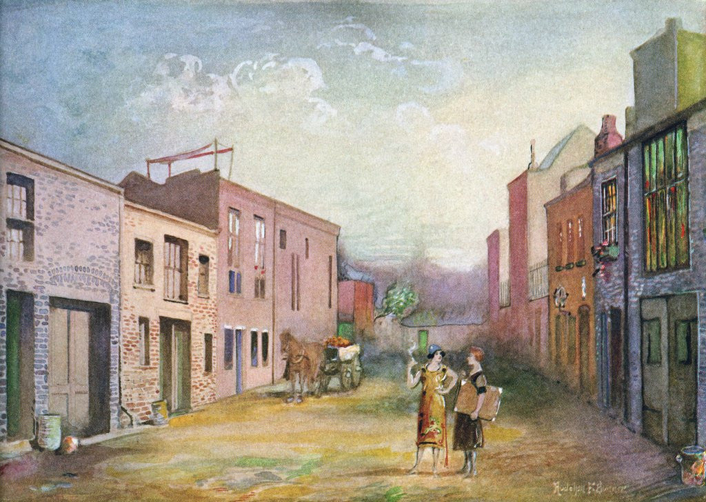 Detail of Artists' colony in early Greenwich Village by Anonymous