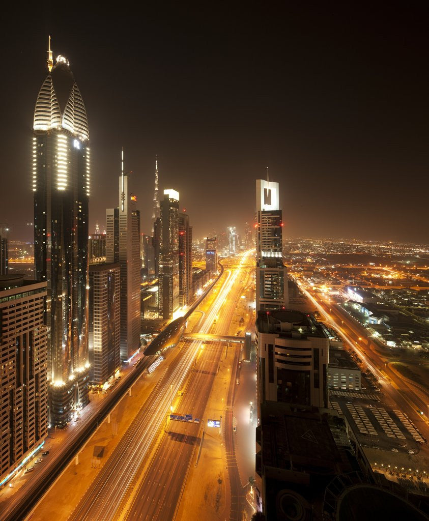 Detail of City Skyline, Dubai, UAE by Corbis