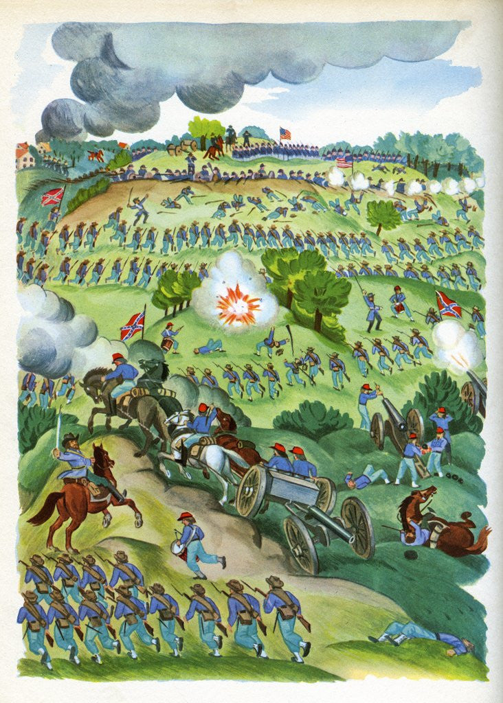 Detail of Battle of Gettysburg by Anonymous