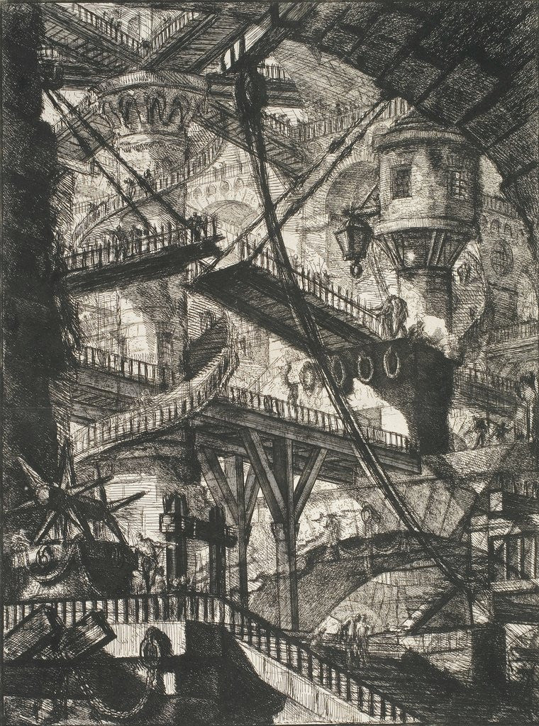 Detail of The Drawbridge by Giovanni Battista Piranesi
