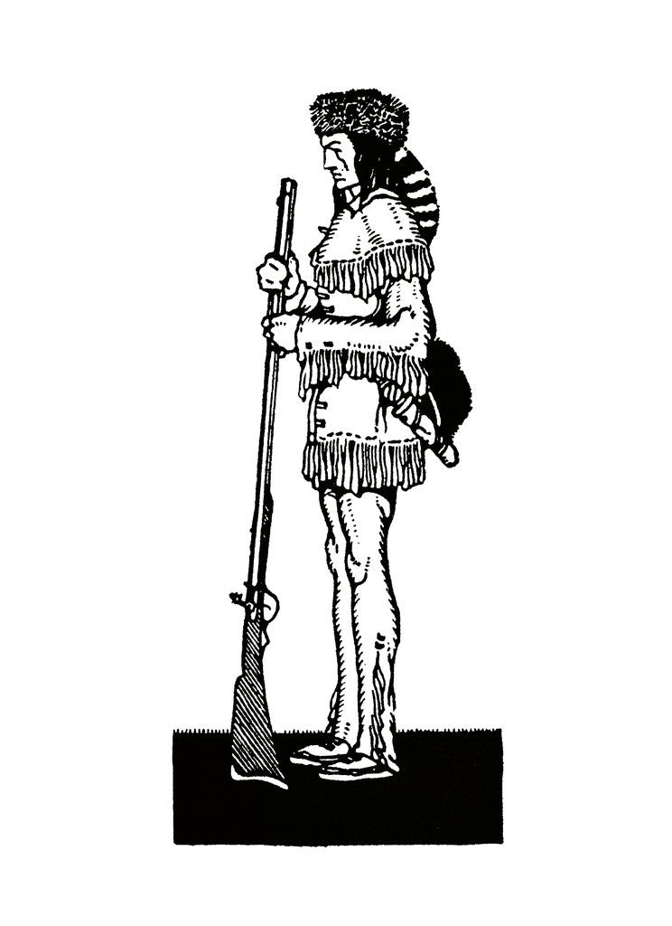 Detail of Trapper and explorer of the Old American West by Anonymous