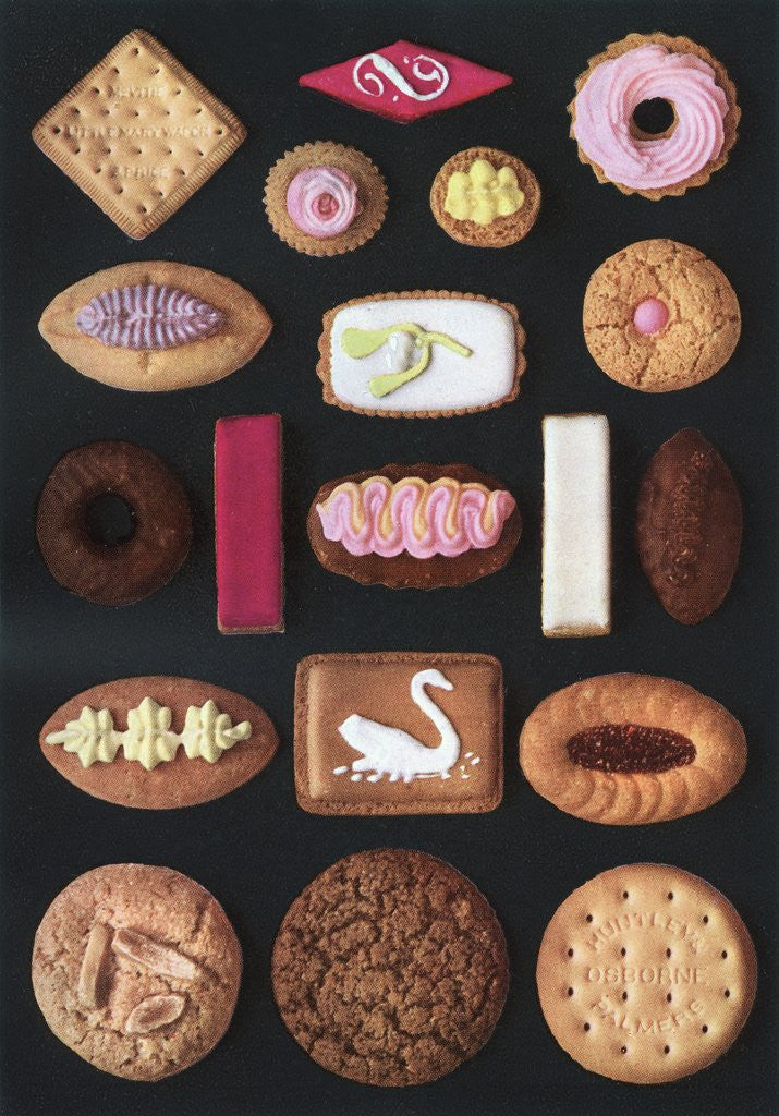 Detail of Variety of traditional English cookies by Corbis