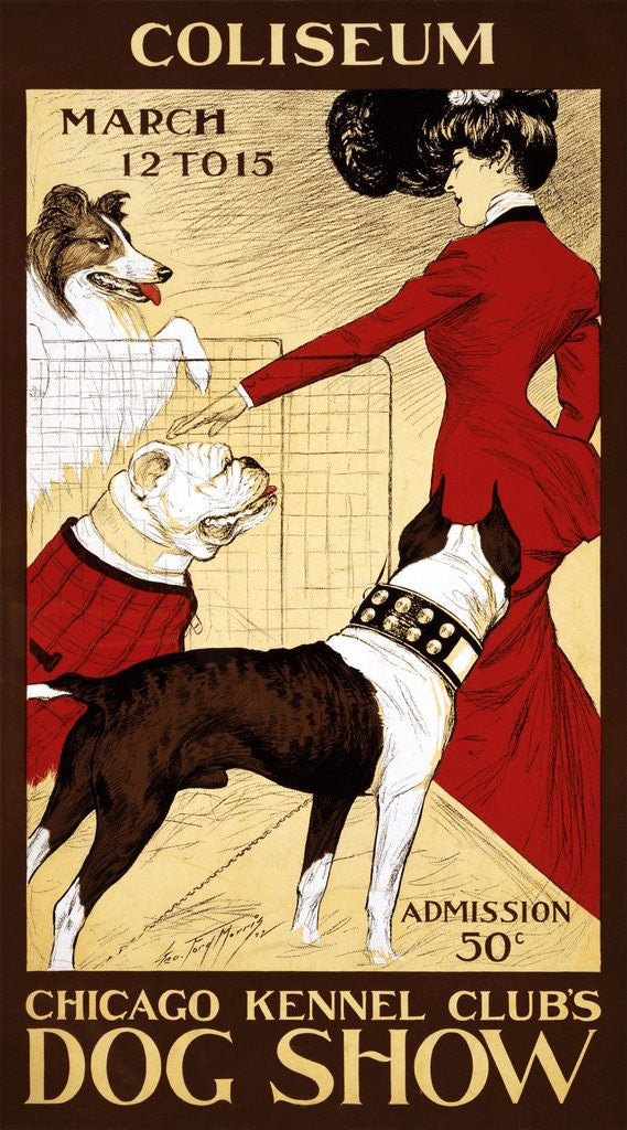 Detail of Poster for the 1902 Chicago Kennel Club Dog Show by Anonymous