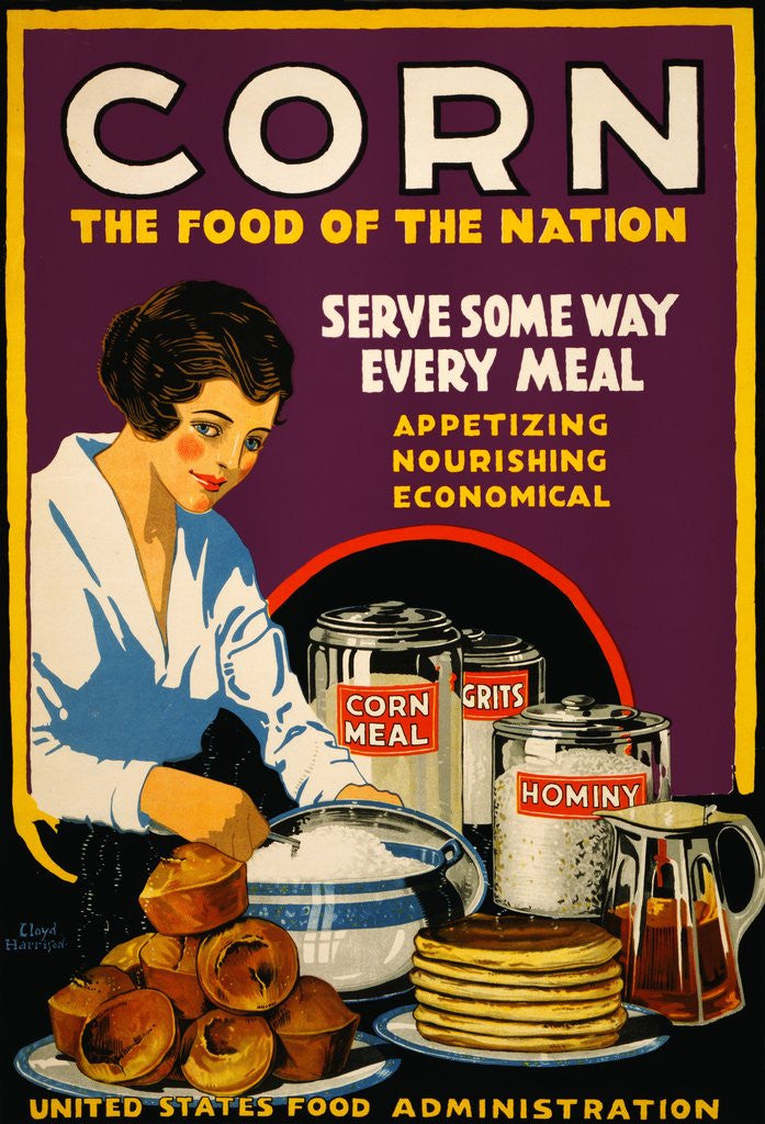 Detail of Corn, the Food of the Nation poster by Anonymous