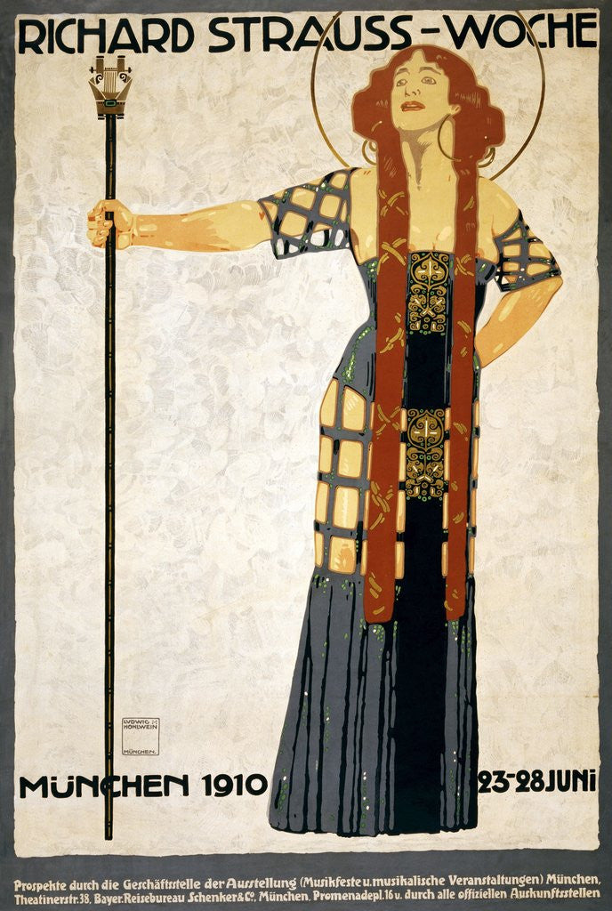 Detail of Richard Strauss-Woche poster by Ludwig Hohlwein