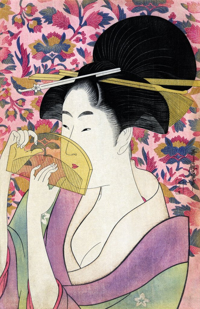 Detail of Kushi (Comb) by Utamaro Kitagawa