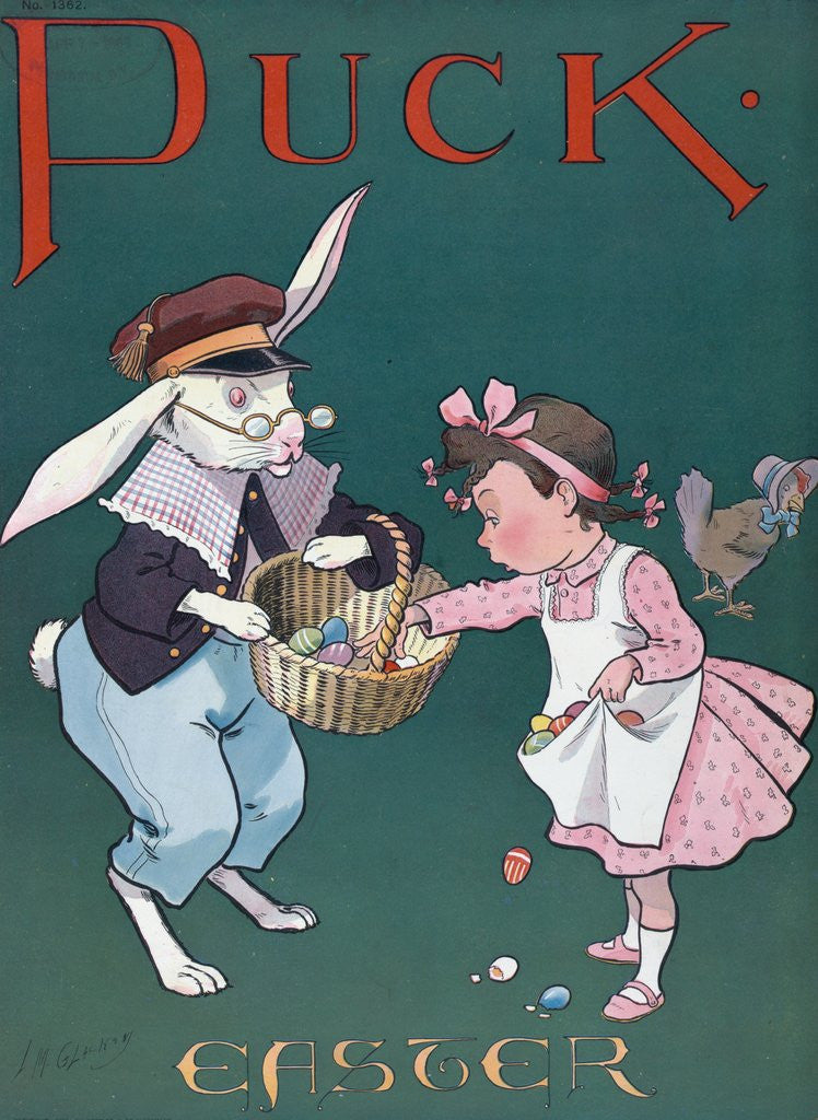 Detail of Cover of Puck magazine Easter issue by Anonymous