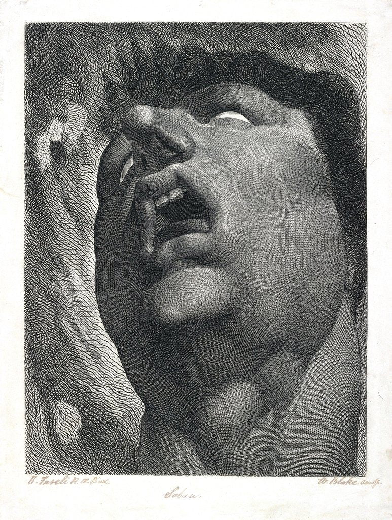 Detail of Satan by William Blake