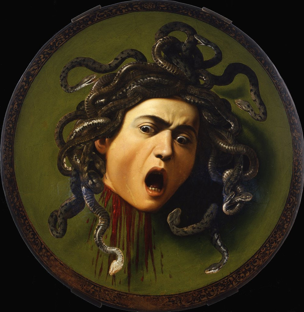 Detail of Head of Medusa by Caravaggio