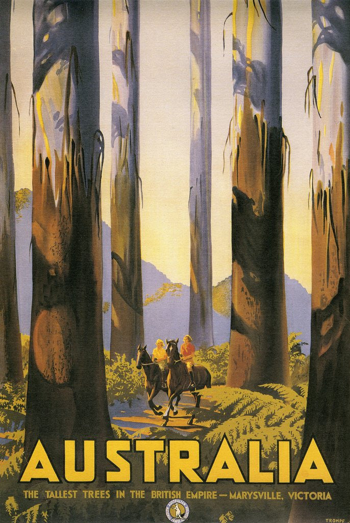 Detail of Vintage travel poster for Australia by Corbis