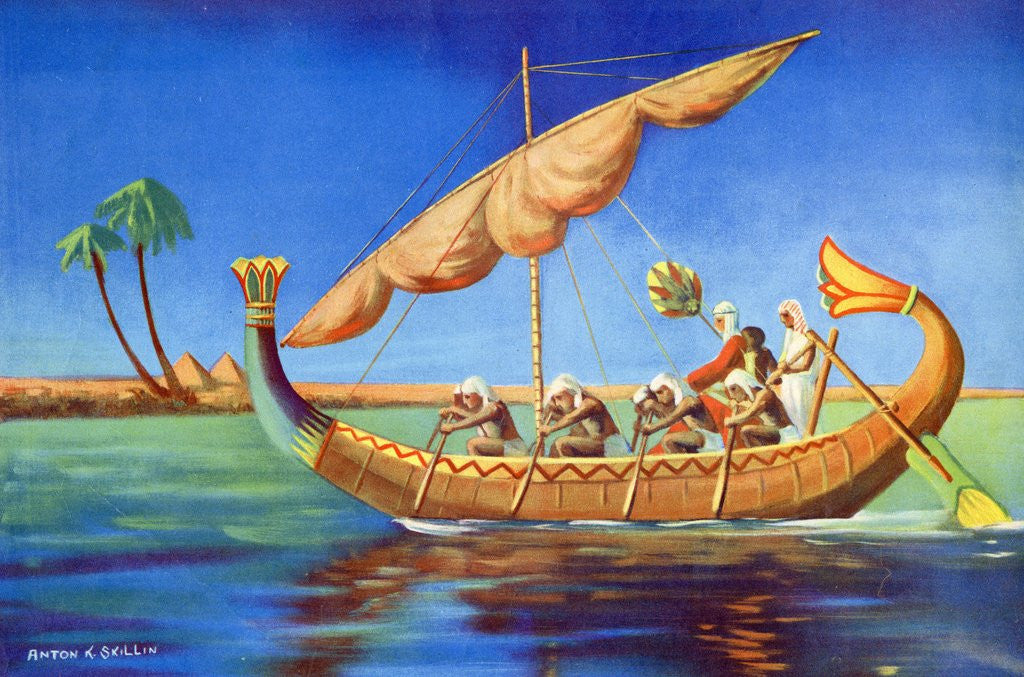 Egyption Reed Reed boat of ancient Egypt posters & prints by Anonymous