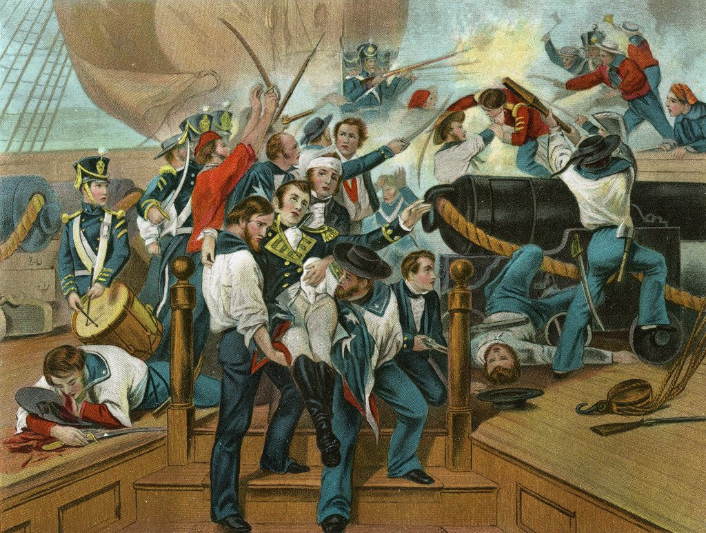 Detail of Captain Lawrence ordering 