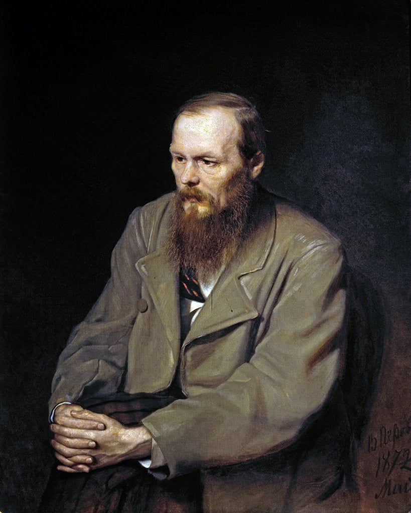Detail of Portrait of the Writer Fyodor Dostoyevsky by Vasily Perov