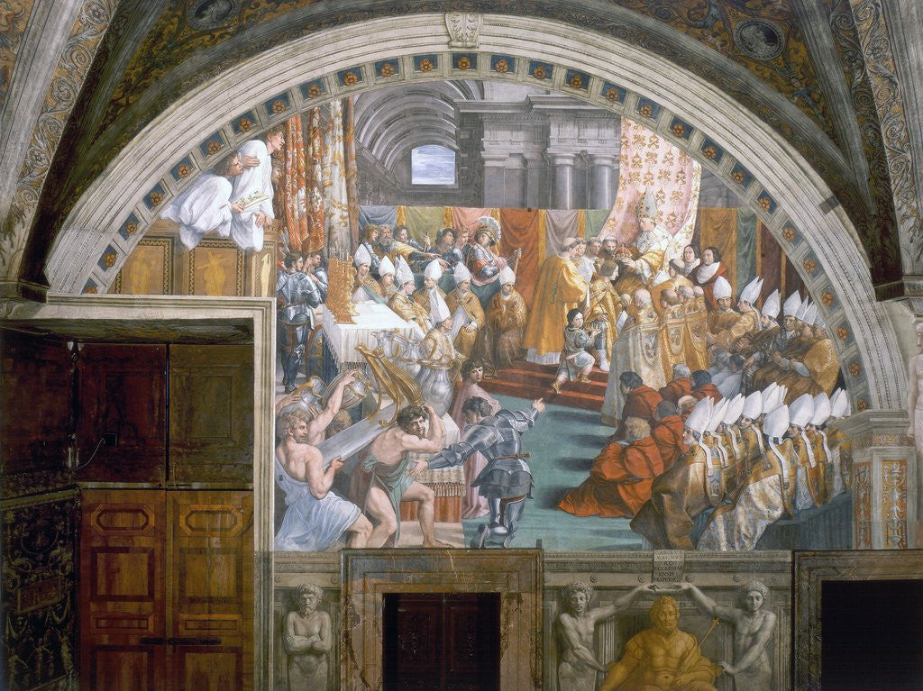 Detail of The Coronation of Charlemagne by Raphael