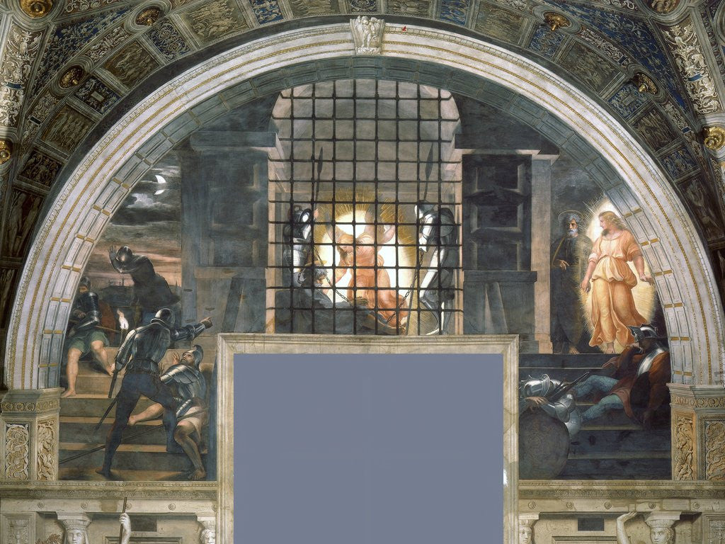 Detail of Freeing of St. Peter by Raphael