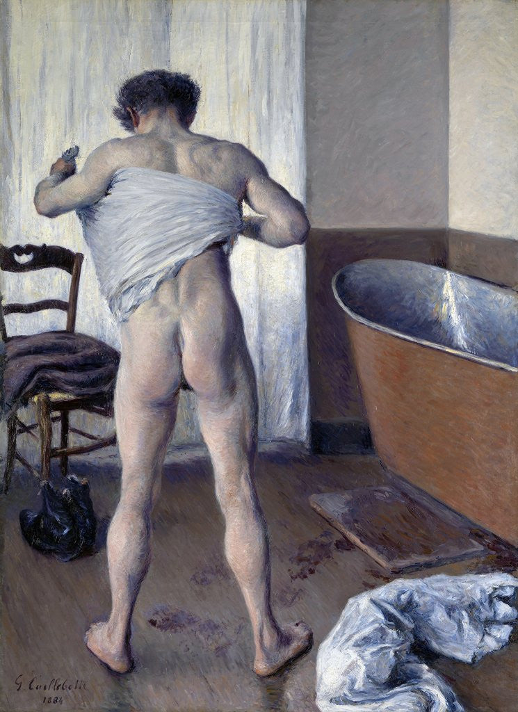 Detail of Man at His Bath by Gustave Caillebotte