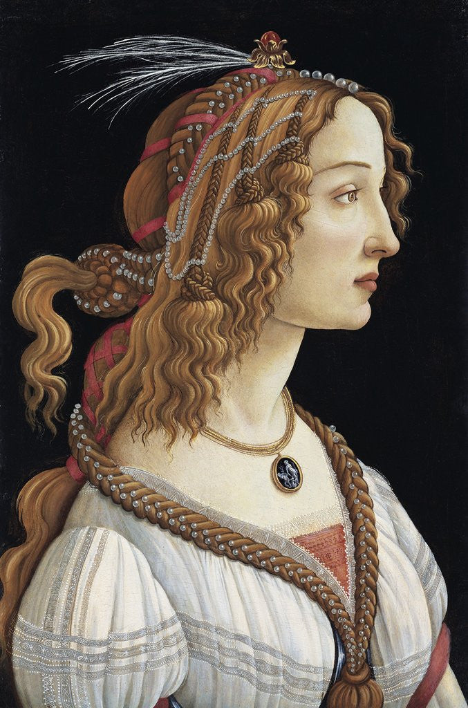 Detail of Portrait of Simonetta Vespucci as a Nymph by Sandro Botticelli