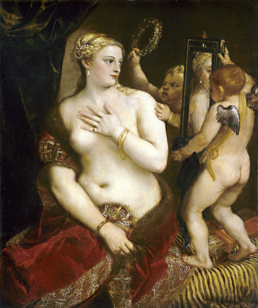 Detail of Venus with a Mirror by Titian