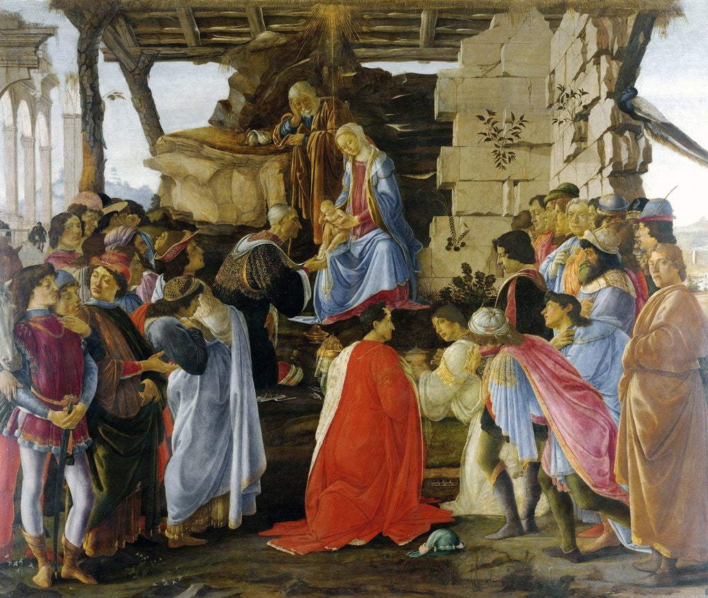 Detail of Adoration of the Magi by Sandro Botticelli