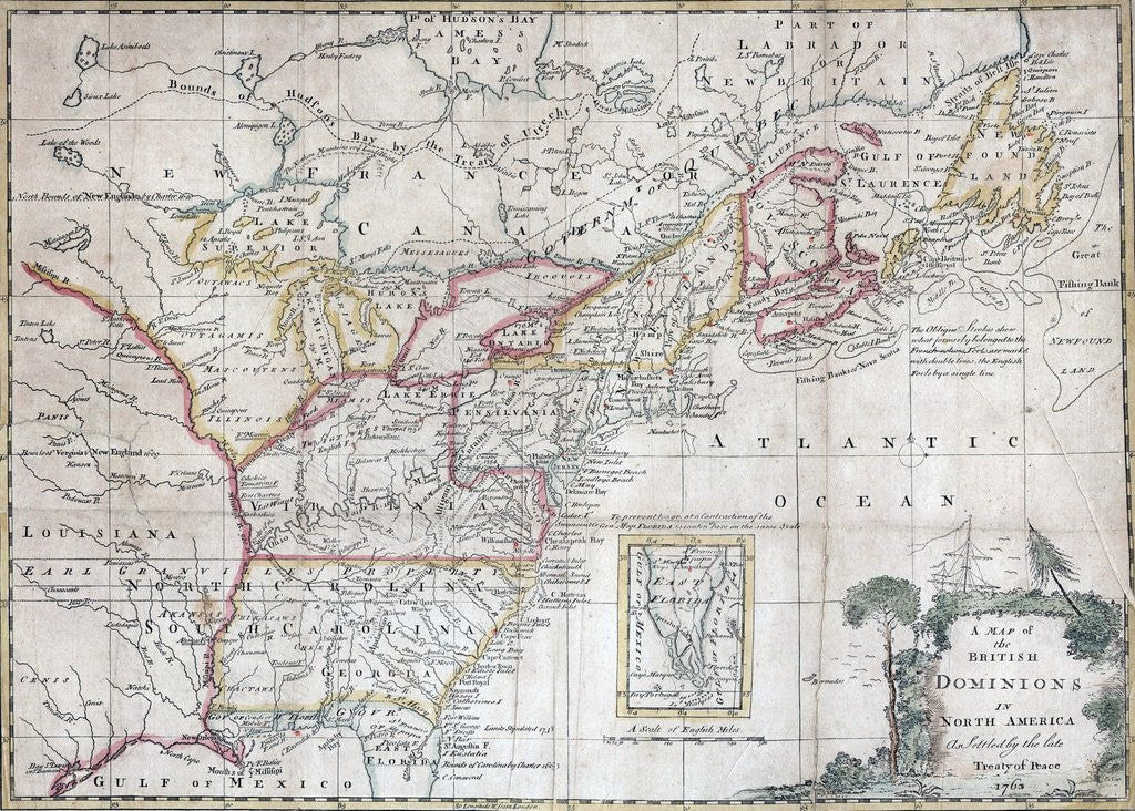 Detail of Map of the British Dominions in North America by Anonymous