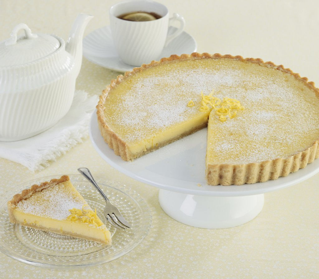 Detail of Tarte au citron, lemon tart by Anonymous