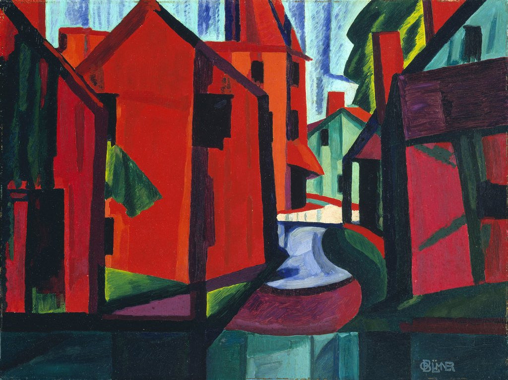 Detail of Little Falls, New Jersey by Oscar Bluemner