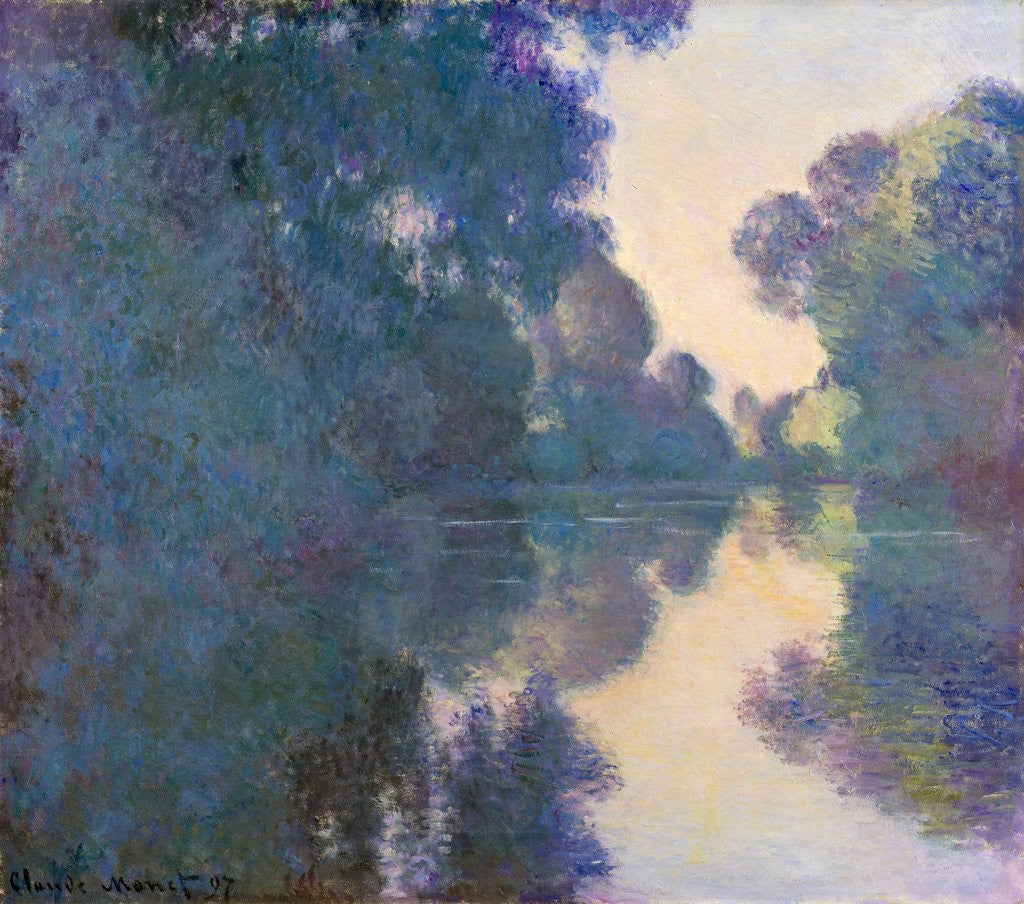 Detail of Morning on the Seine near Giverny by Claude Monet