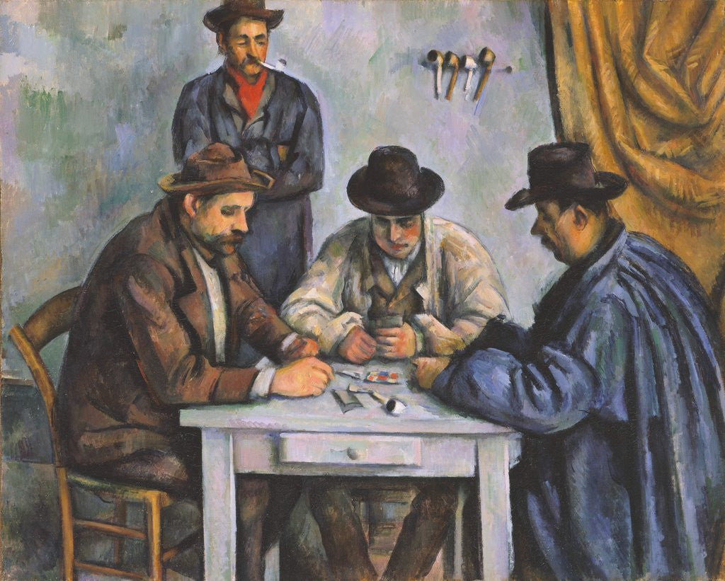 Detail of The Card Players by Paul Cezanne