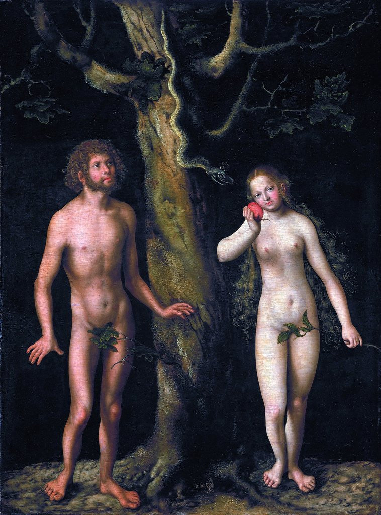 Detail of Adam and Eve by Lucas Cranach the Elder