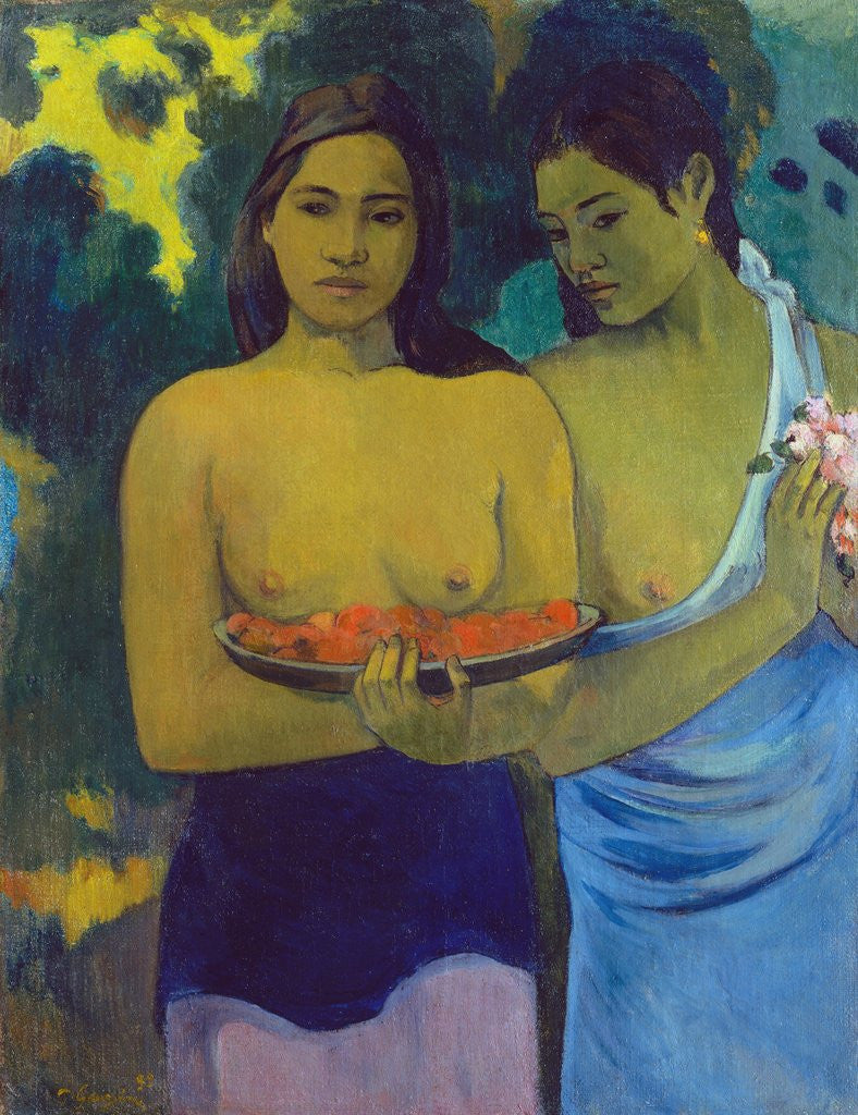 Detail of Two Tahitian Women by Paul Gauguin