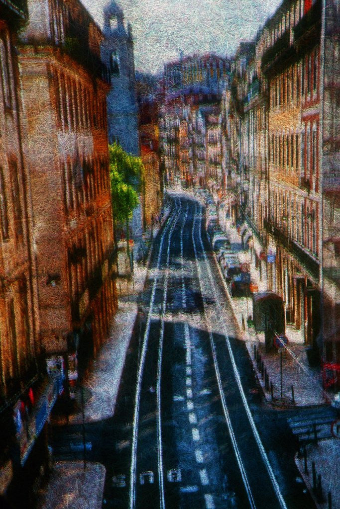 Detail of Street and buildings by Anonymous