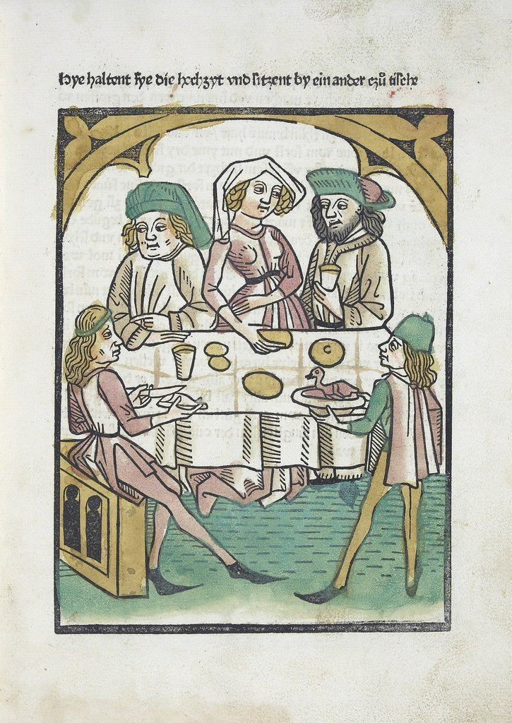 Woodcut illustration from Medieval book by Corbis