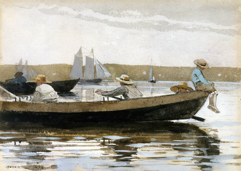 Detail of Boys in a Dory by Winslow Homer