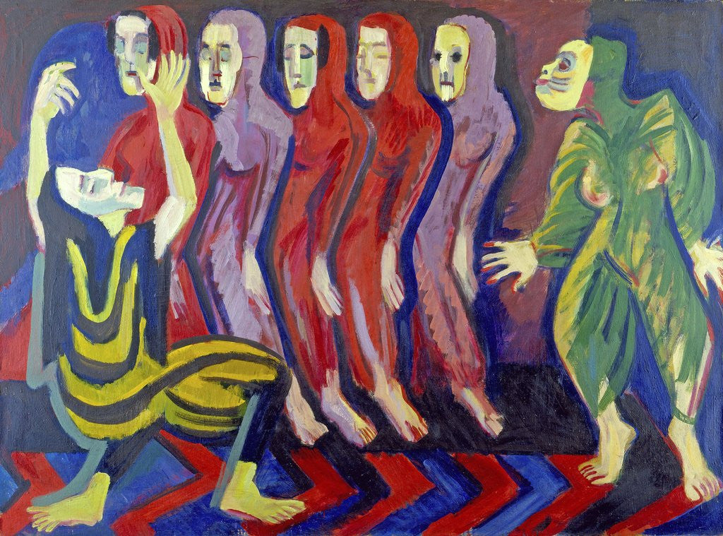 Detail of Death Dance of Mary Wigman by Ernst Ludwig Kirchner