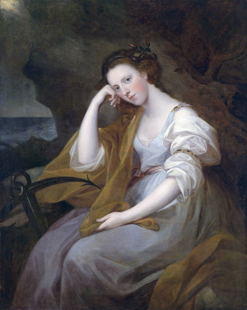 Detail of Portrait of Louisa Leveson-Gower as Spes by Angelika Kauffmann
