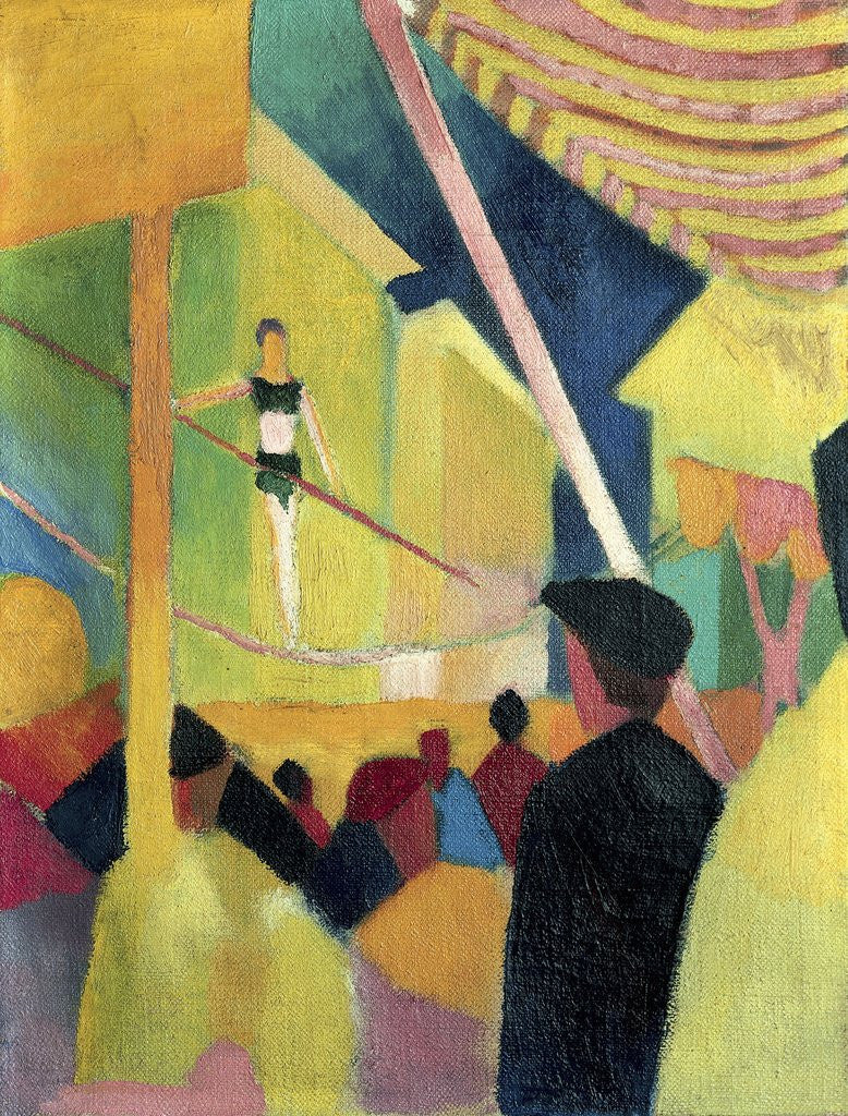 Detail of Tightrope Walker by August Macke
