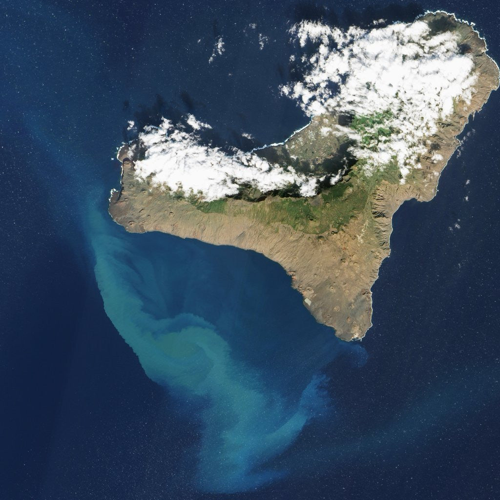 Detail of Satellite view of underwater eruption at El Hierro by Anonymous