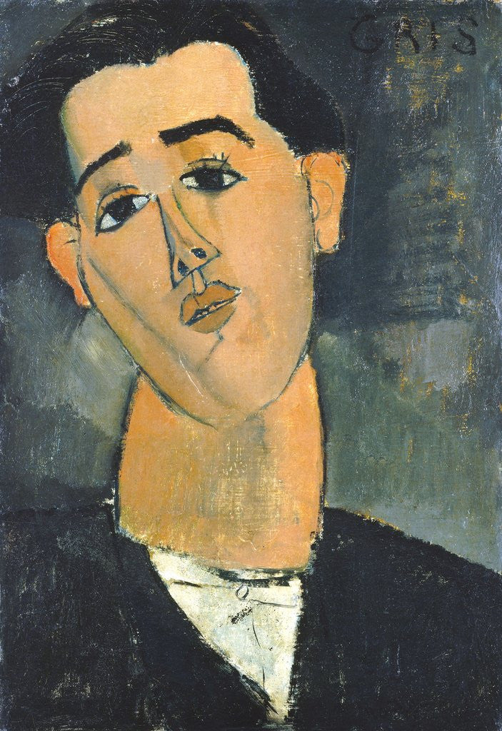 Detail of Portrait of Juan Gris by Amedeo Modigliani