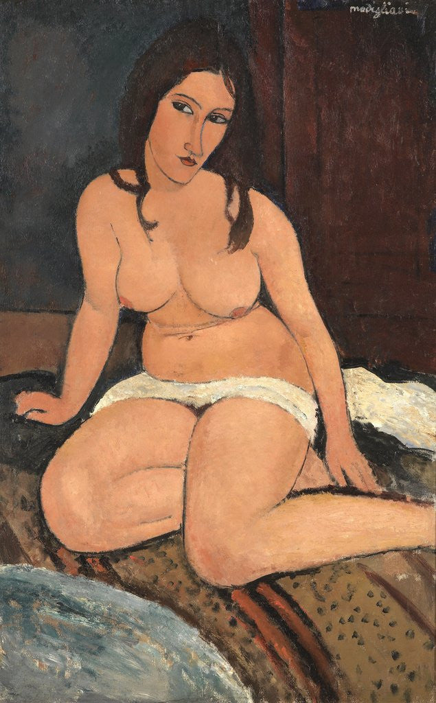 Detail of Seated Nude by Amedeo Modigliani