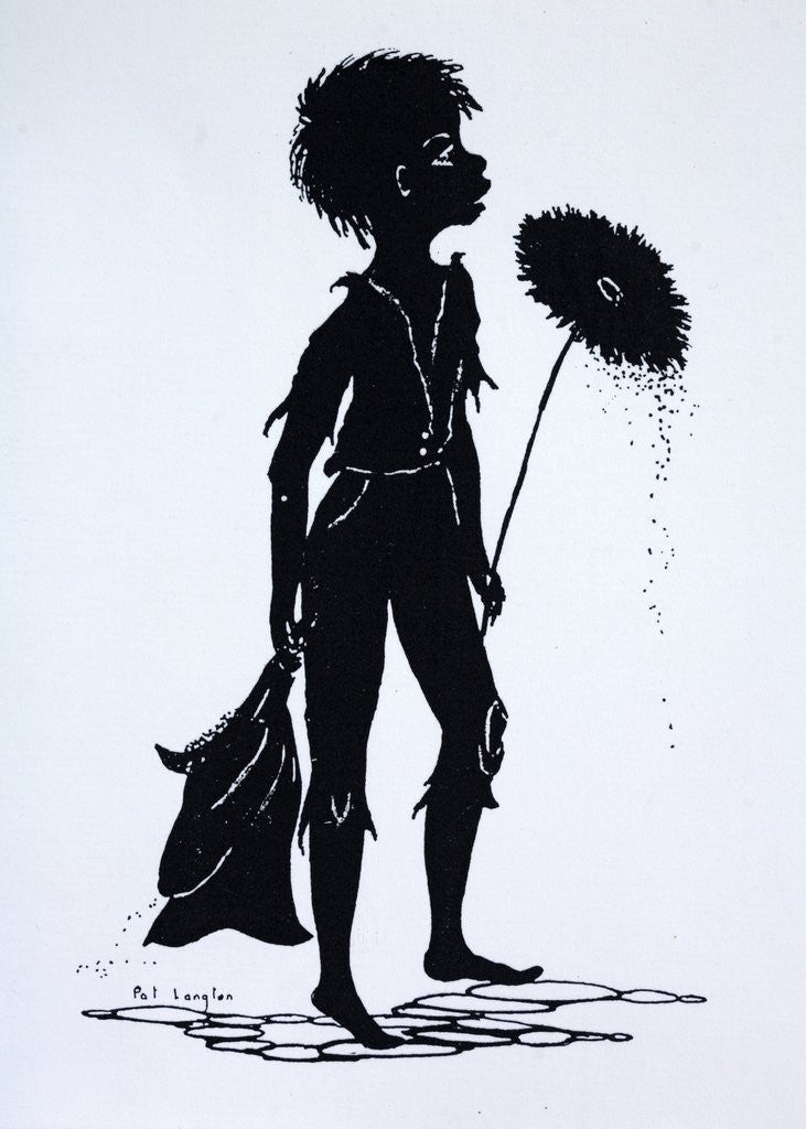 Detail of Silhouette of a Victorian child chimney sweep by Anonymous