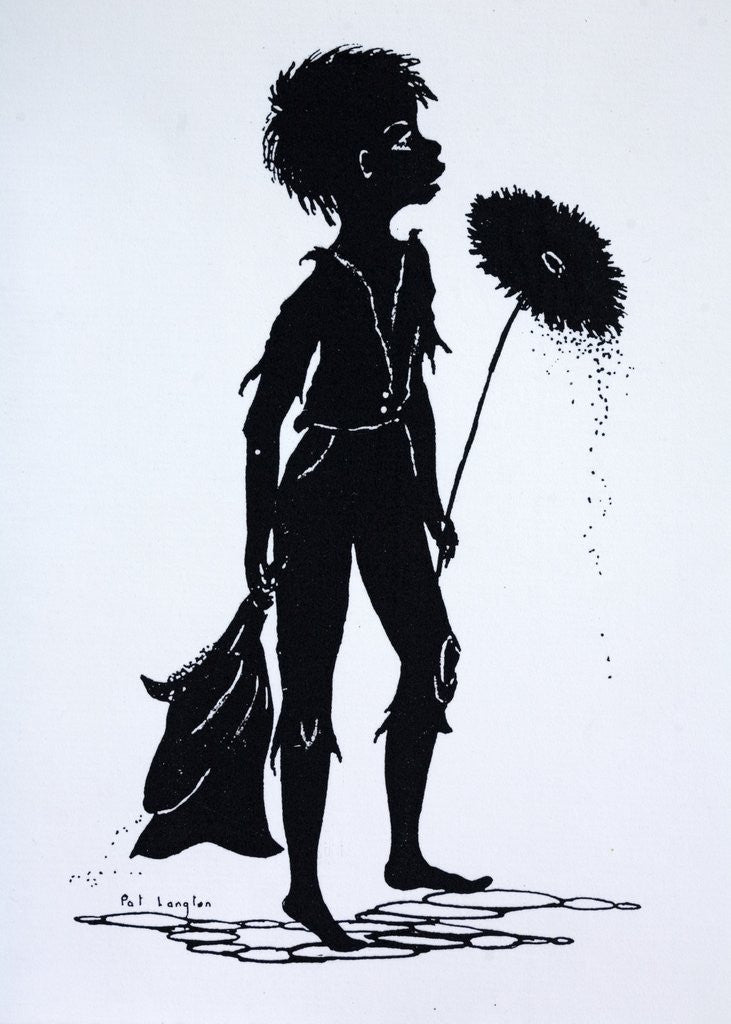 Detail of Silhouette of a Victorian child chimney sweep by Corbis