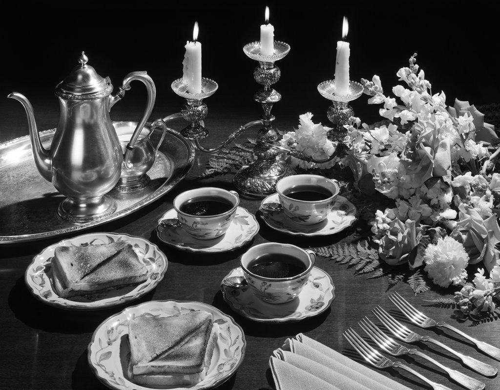 Detail of 1950s sandwiches soup candles by Anonymous