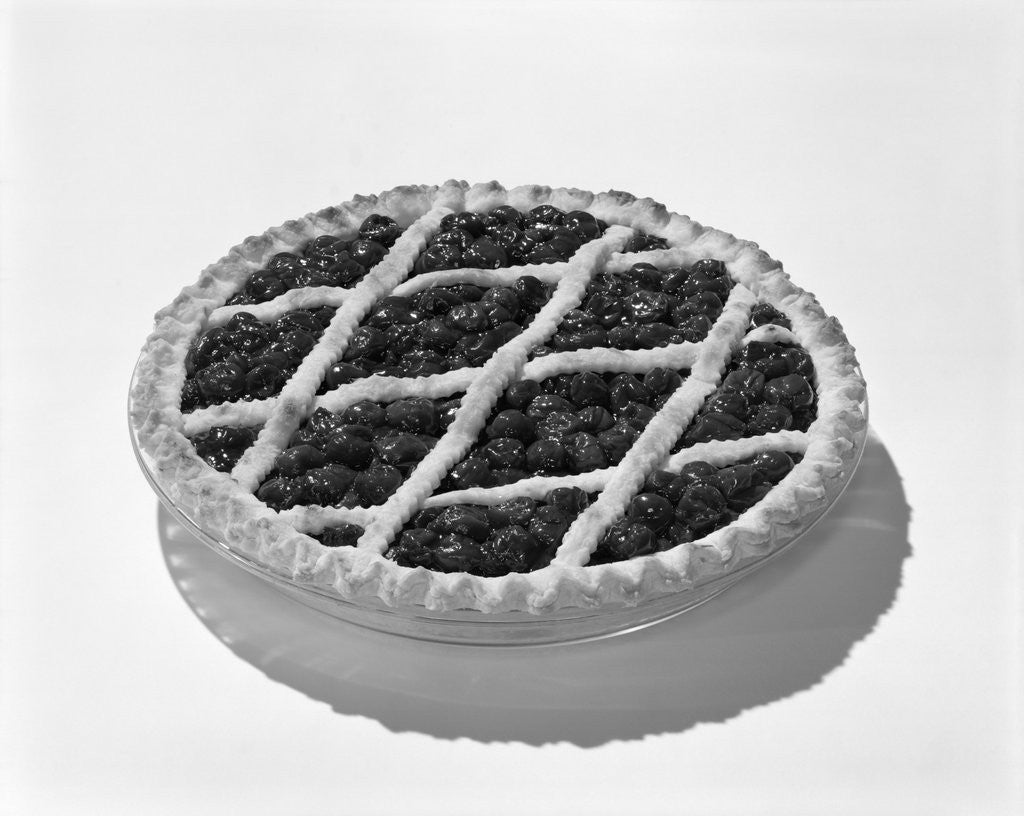 Detail of 1950s cherry pie dessert by Corbis