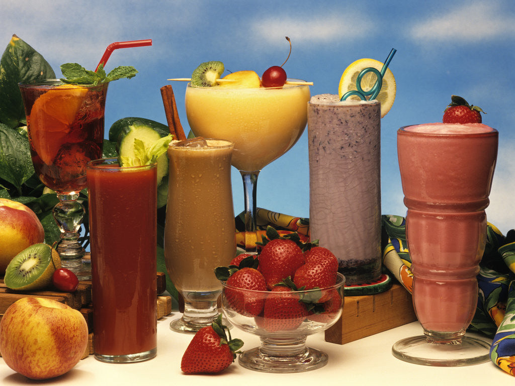 Detail of 1990s low calorie fruit coolers and smoothies by Anonymous