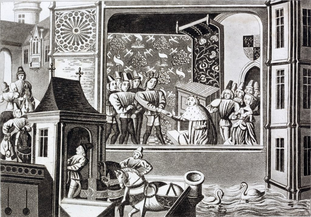 Detail of King Richard pays a visit to his uncle the Duke of Gloucester by Anonymous