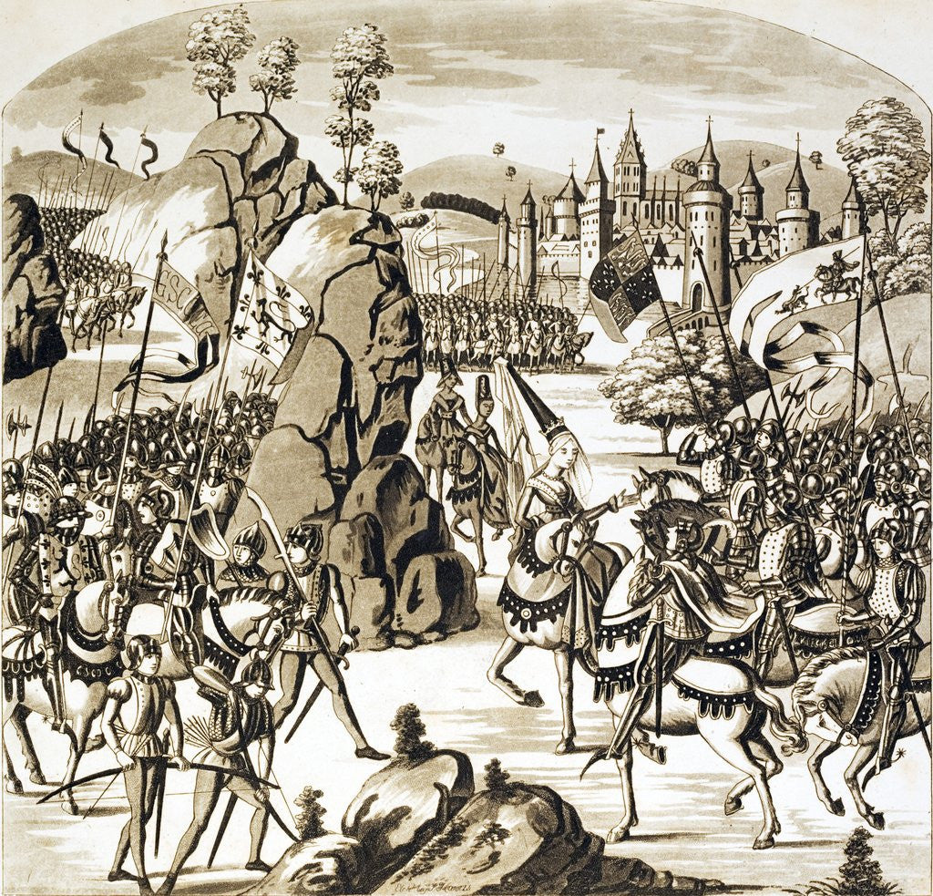 Detail of The Battle of Newcastle on Tyne of the King of Scotland against the Queen of England by Anonymous