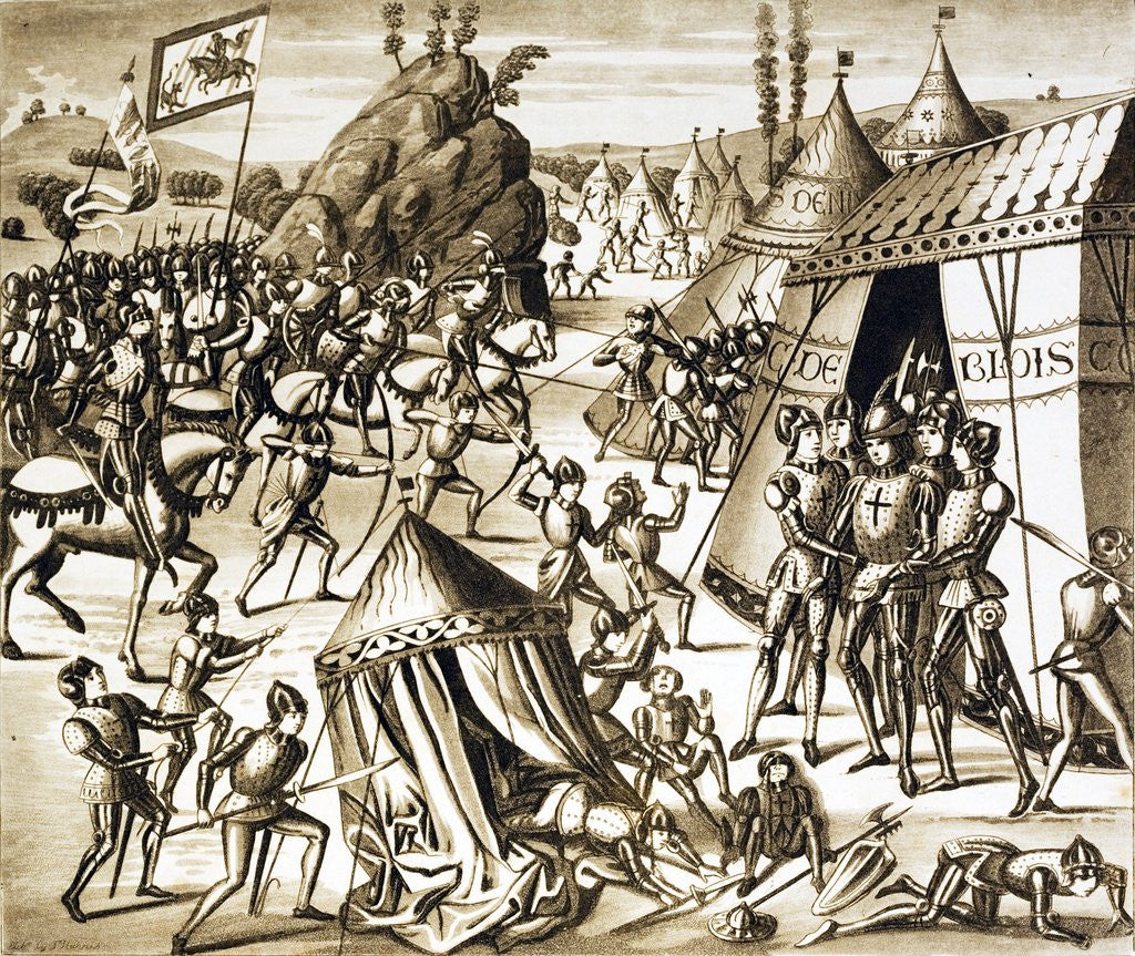 Detail of The Battle of Roch Darien and Charles of Blois taken prisoner by the English. by Anonymous